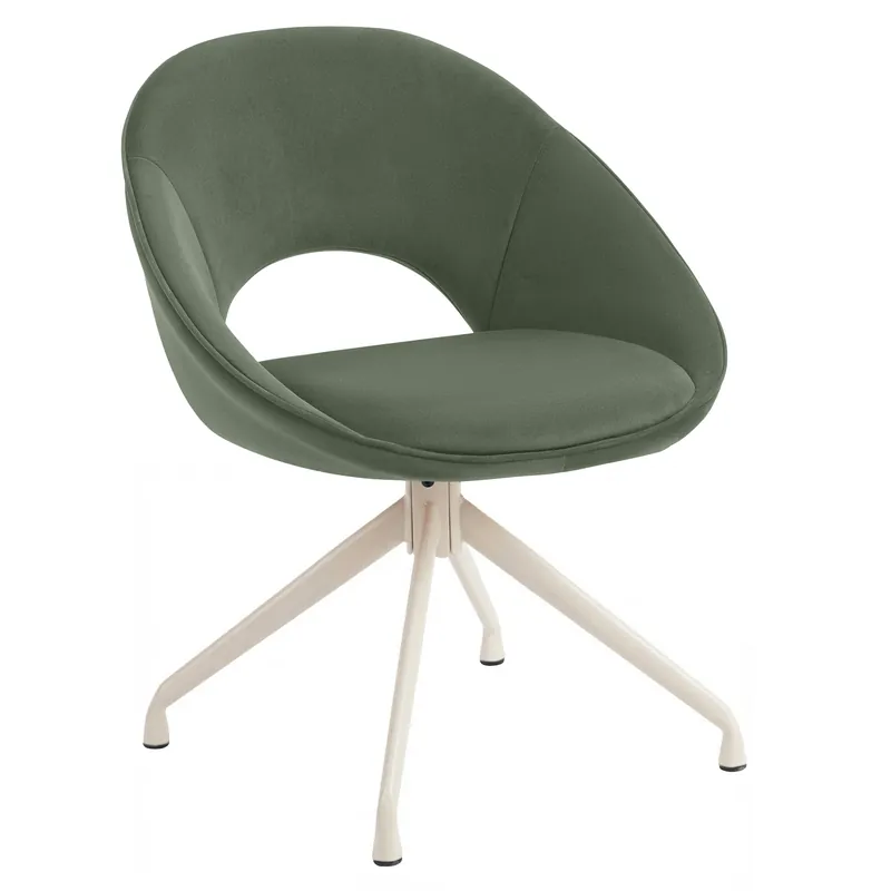 Highlight LIAM | Hotel Stuhl | Samt | Grün | Drehfuß