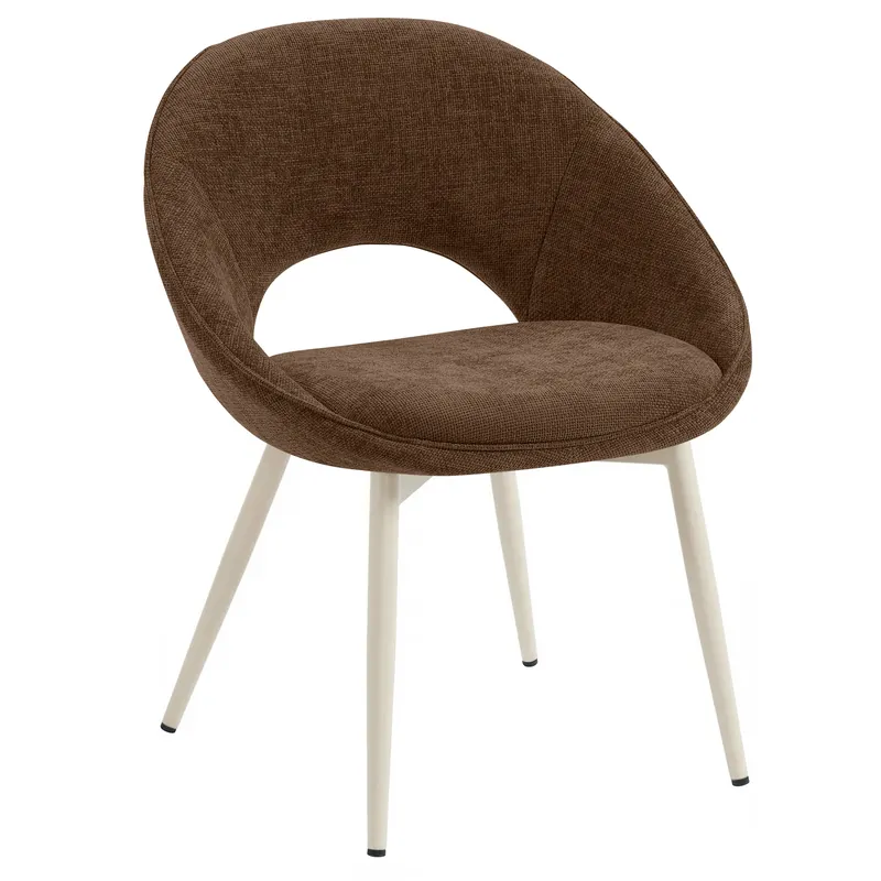 Versand Am Gleichen Tag LIAM | Hotel Stuhl | Stoff/Textil | Braun