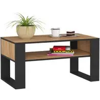 AKORD Couchtisch Holz mit einem Regal 92x45x53cm Für Wohnzimmer Schlafzimmer Schrank Beliebt