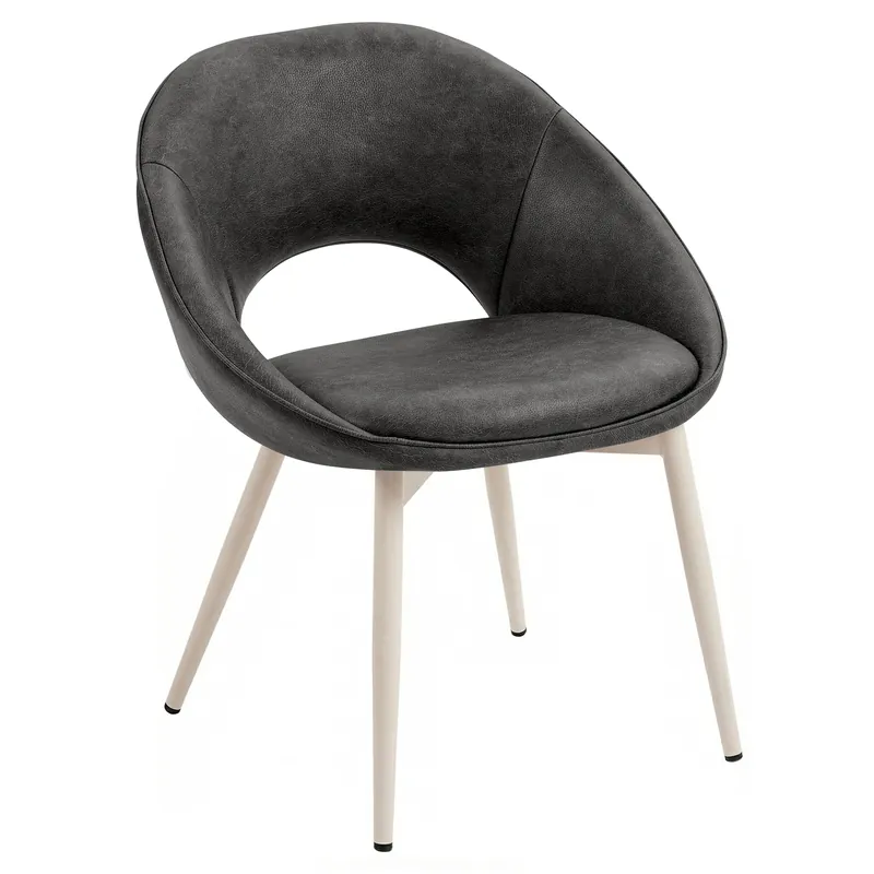 Heißes Angebot LIAM | Hotel Stuhl | Leder | Schwarz