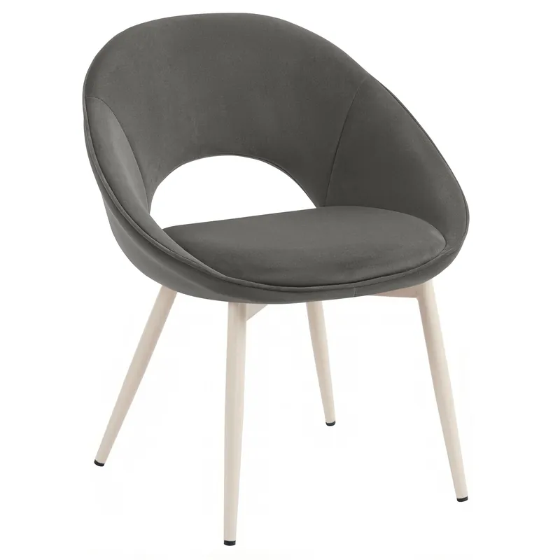 Solange Der Vorrat Reicht LIAM | Hotel Stuhl | Samt | Grau