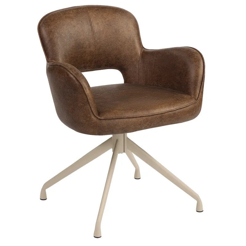 ELIF | Hotel Stuhl | Leder | Braun | Drehfuß Neue Ware
