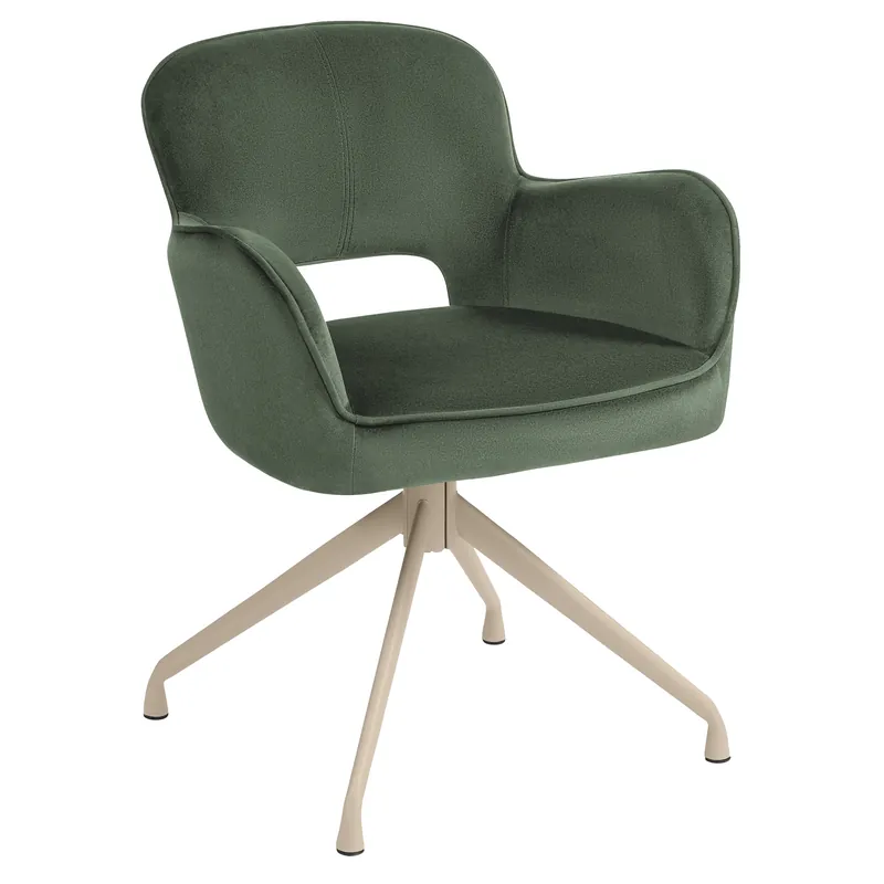 Markenware ELIF | Hotel Stuhl | Samt | Grün | Drehfuß