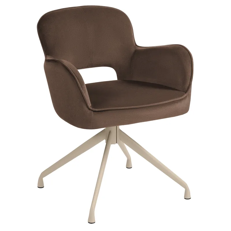 Markenprodukt ELIF | Hotel Stuhl | Samt | Braun | Drehfuß