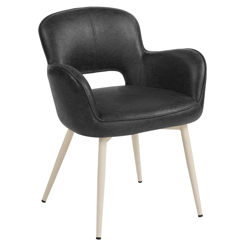 ELIF | Hotel Stuhl | Leder | Schwarz Top-Angebot