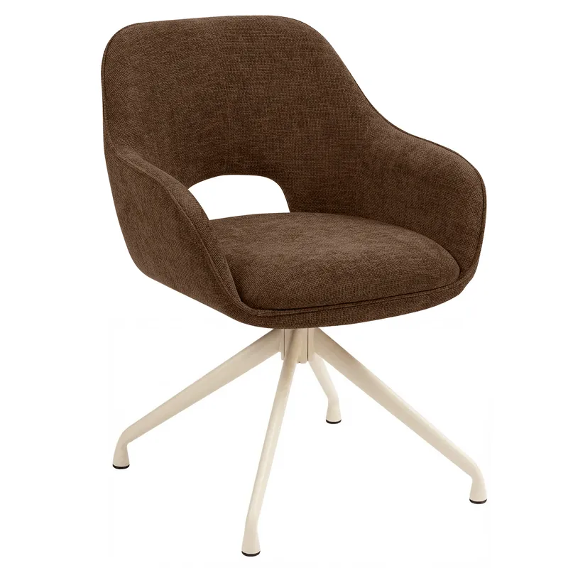 Highlight KATARINA | Hotel Stuhl | Stoff/Textil | Braun | Drehfuß