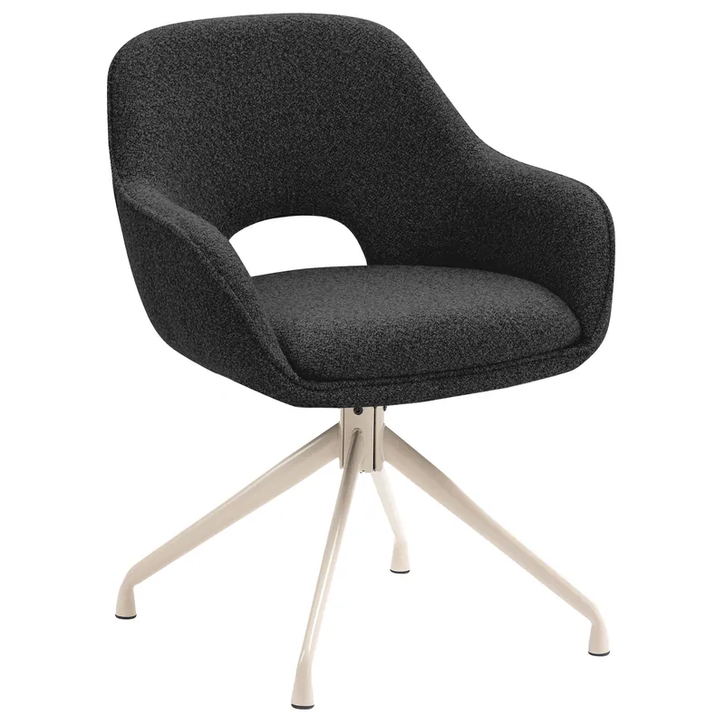 Kostenloser Rückversand KATARINA | Hotel Stuhl | Teddystoff | Dunkel Grün | Drehfuß