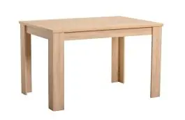 Esstisch ausziehbar Cubi 03, Farbe: Eiche Sonoma, ABS-Kantenschutz, 120 x 80 cm groß, schlichtes Design, ausziehbar bis zu 150 cm, für Esszimmer Nur Heute