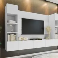 Wohnwand Deromi I Modern Wohnzimmer-Set Griffloses Öffnungssystem M24 Abverkauf