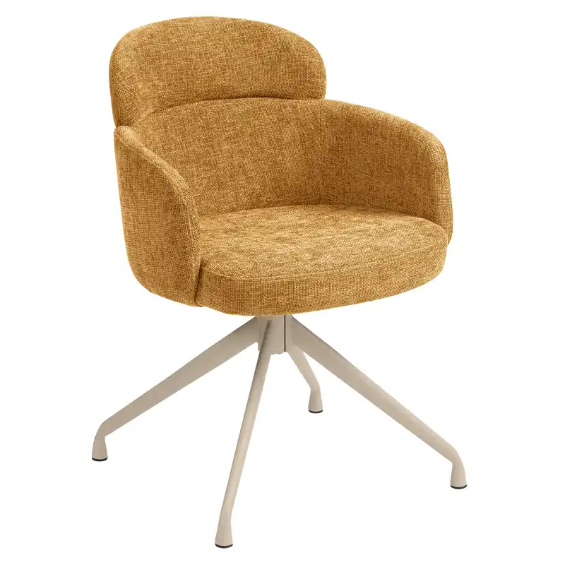 SELINA | Hotel Stuhl | Stoff/Textil | Honig Braun | Drehfuß Bestseller