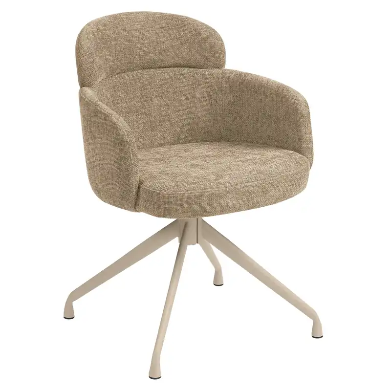 SELINA | Hotel Stuhl | Stoff/Textil | Taupe | Drehfuß Rabatt