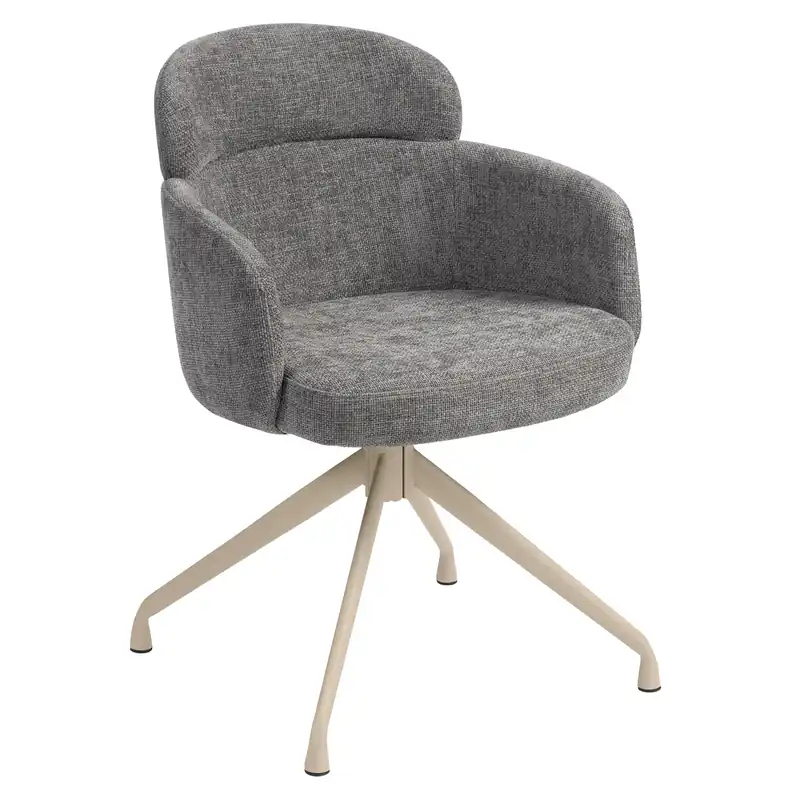 SELINA | Hotel Stuhl | Stoff/Textil | Grau | Drehfuß Aktuell