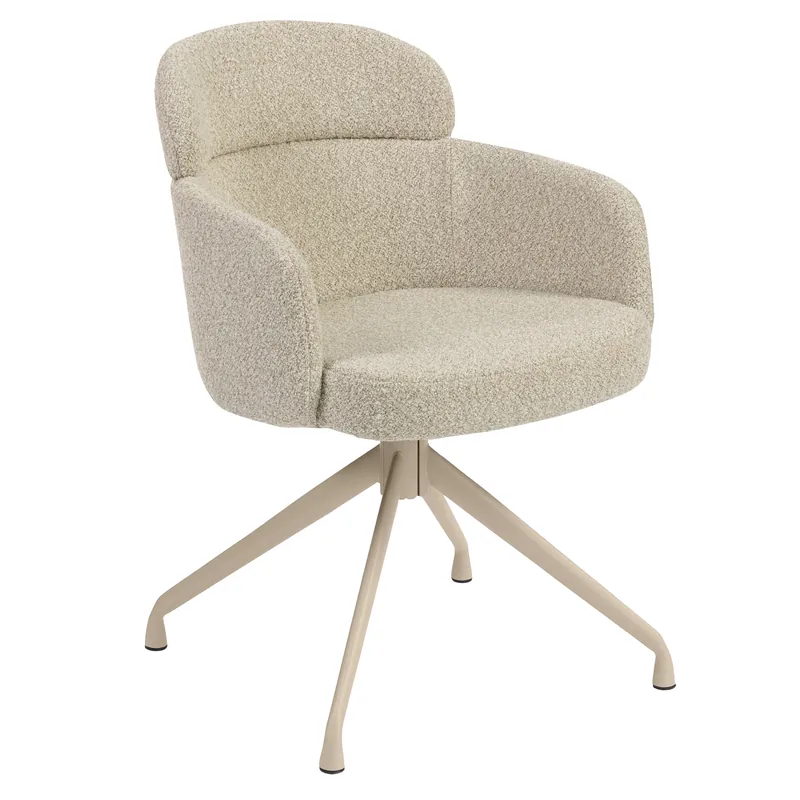 SELINA | Hotel Stuhl | Teddystoff | Beige | Drehfuß Beliebt