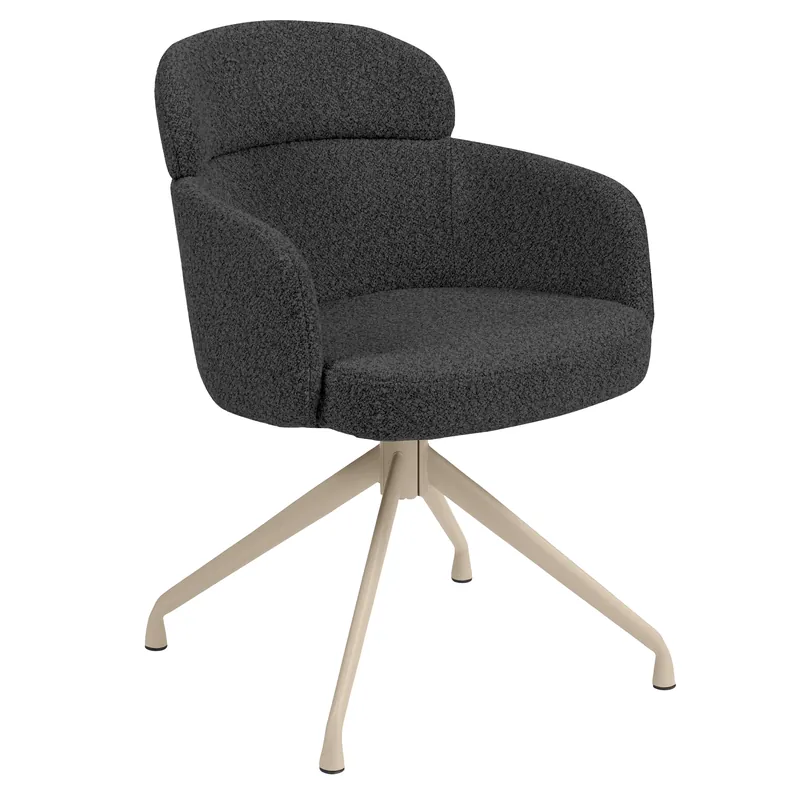 Rabatt SELINA | Hotel Stuhl | Teddystoff | Dunkel Grün | Drehfuß