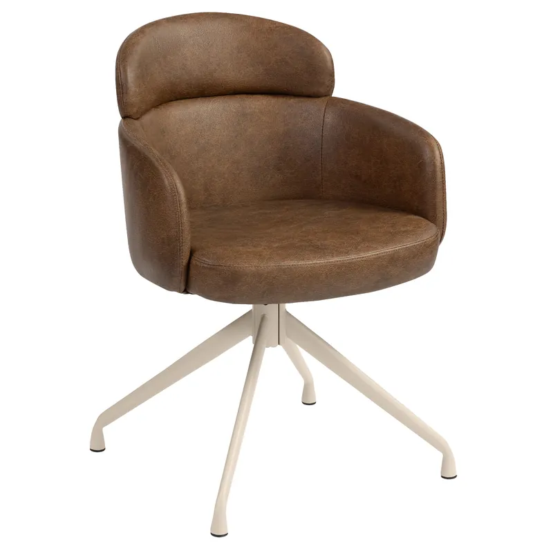 SELINA | Hotel Stuhl | Leder | Braun | Drehfuß Ausverkauf