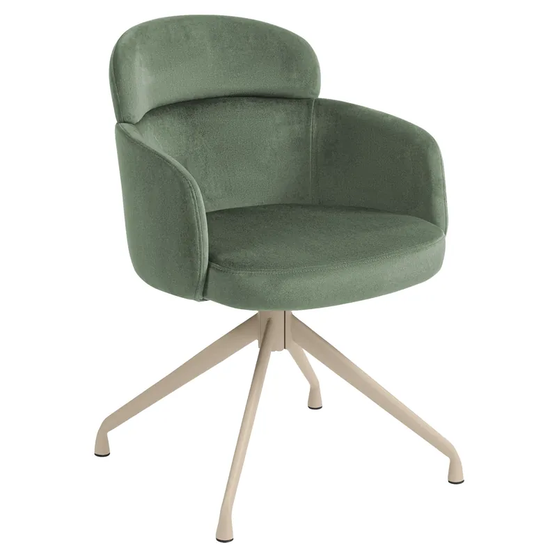 SELINA | Hotel Stuhl | Samt | Grün | Drehfuß Abverkauf