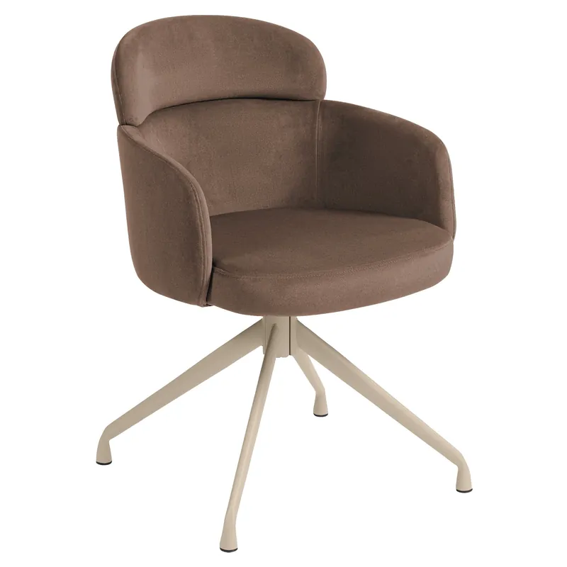 SELINA | Hotel Stuhl | Samt | Braun | Drehfuß Sale