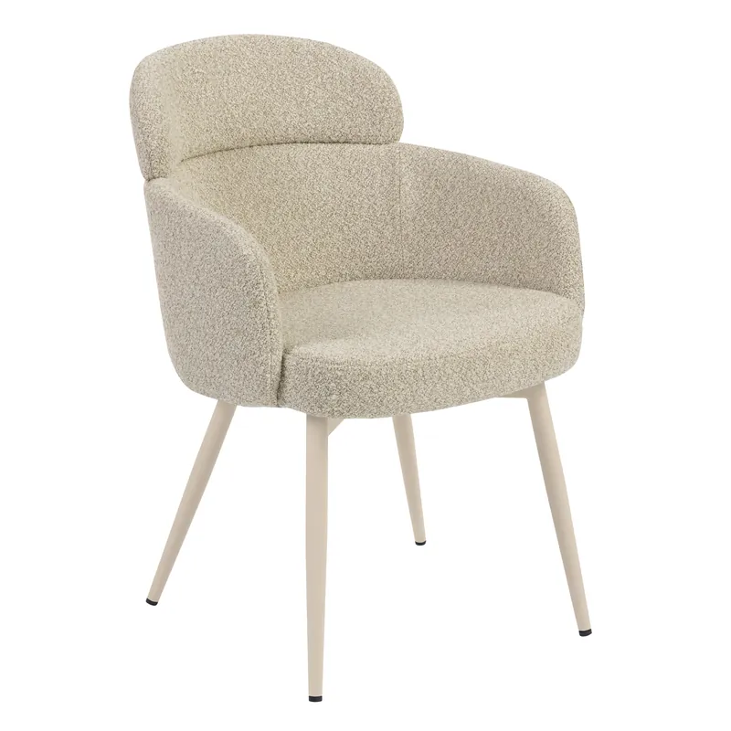 SELINA | Hotel Stuhl | Teddystoff | Beige Bestseller