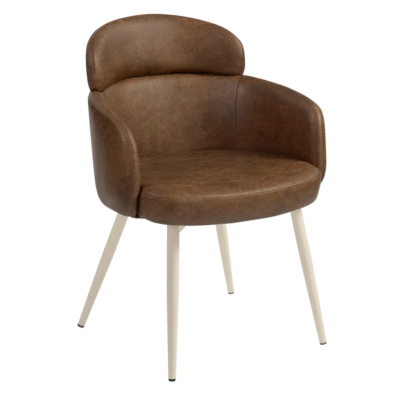 Sichere Zahlung SELINA | Hotel Stuhl | Leder | Braun