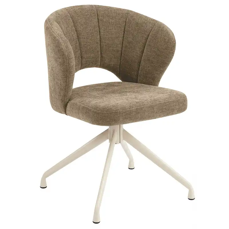 Billig JOHANNA | Hotel Stuhl | Stoff/Textil | Taupe | Drehfuß