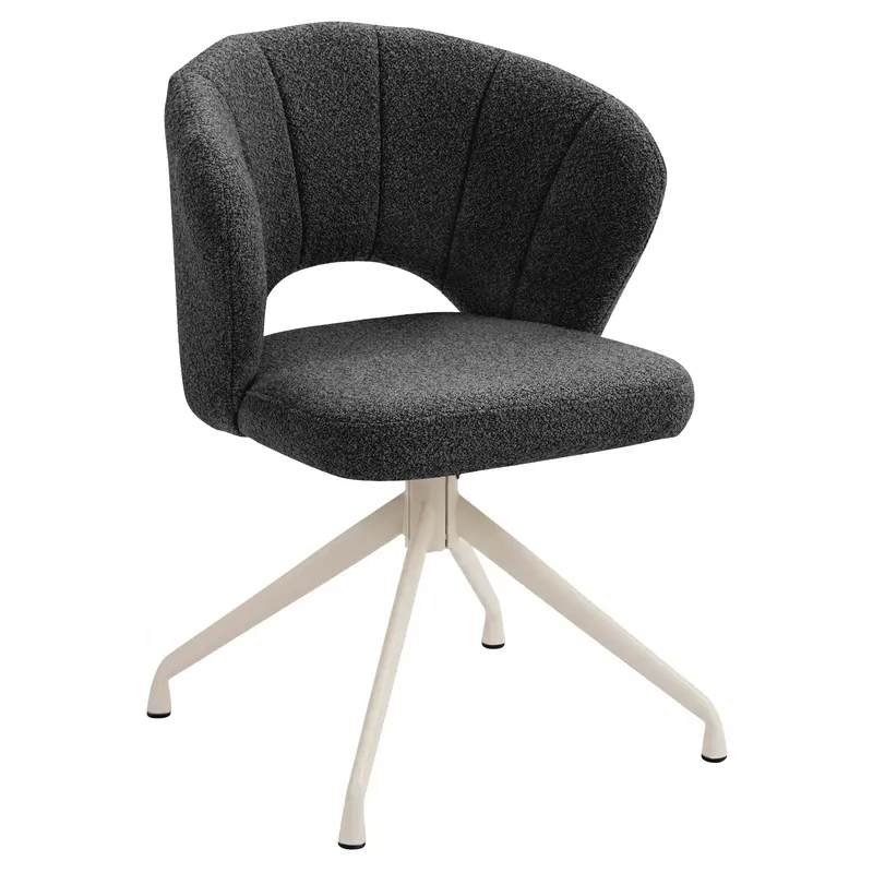 Neue Ware JOHANNA | Hotel Stuhl | Teddystoff | Dunkel Grün | Drehfuß