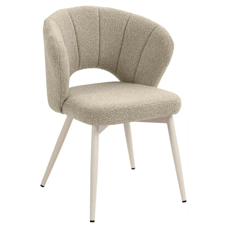 JOHANNA | Hotel Stuhl | Teddystoff | Beige Online Kaufen