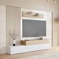 Wohnwand Narezi I Schrank TV-Schrank Praktisch Wohnzimmer-Set Wohnmöbel M24 Top-Angebot