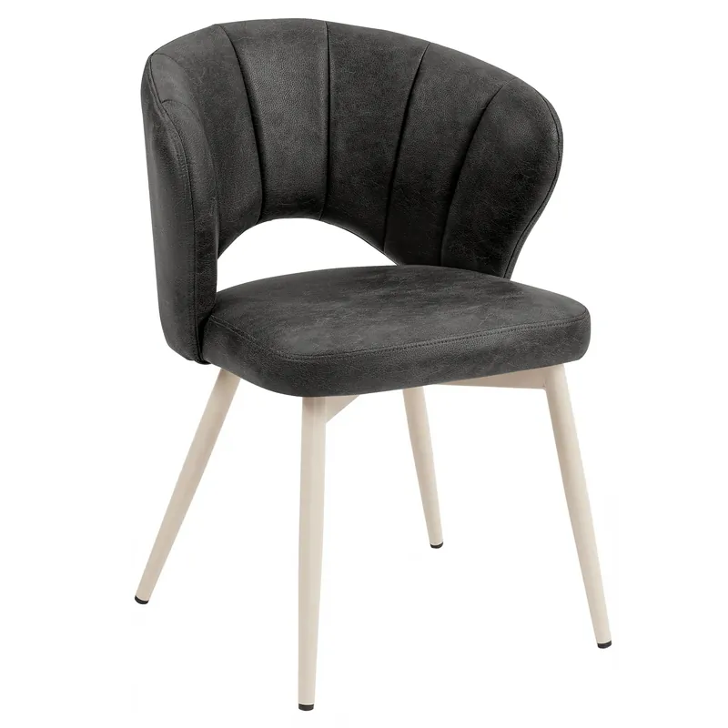 JOHANNA | Hotel Stuhl | Leder | Schwarz Neue Kollektion