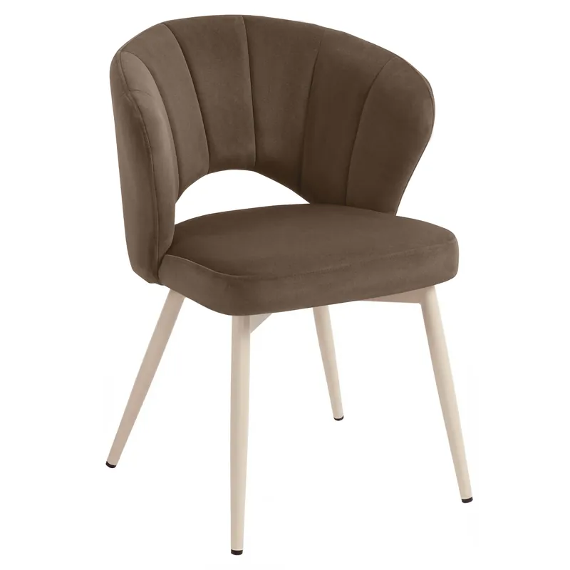 Expressversand JOHANNA | Hotel Stuhl | Samt | Braun