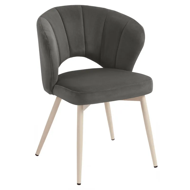 Neue Kollektion JOHANNA | Hotel Stuhl | Samt | Grau