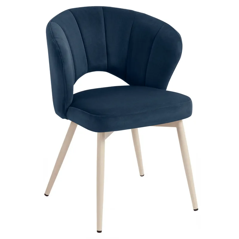 JOHANNA | Hotel Stuhl | Samt | Blau Expressversand
