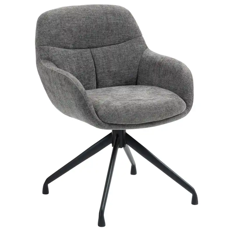 Must-Have LEANO | Hotel Stuhl | Stoff/Textil | Grau | Drehfuß