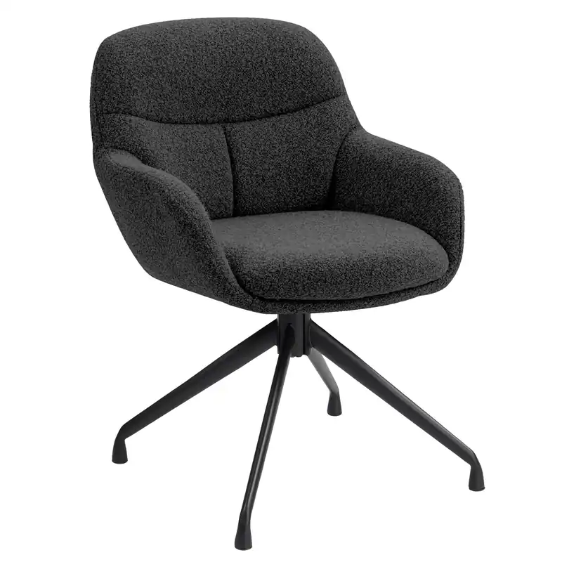 LEANO | Hotel Stuhl | Teddystoff | Dunkel Grün | Drehfuß Neu Im Sortiment