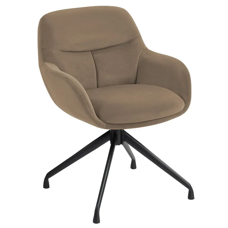 Top-Preis LEANO | Hotel Stuhl | Samt | Taupe | Drehfuß