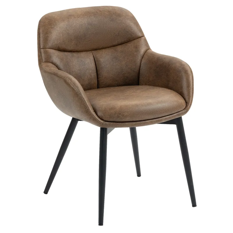 LEANO | Hotel Stuhl | Leder | Braun Neu