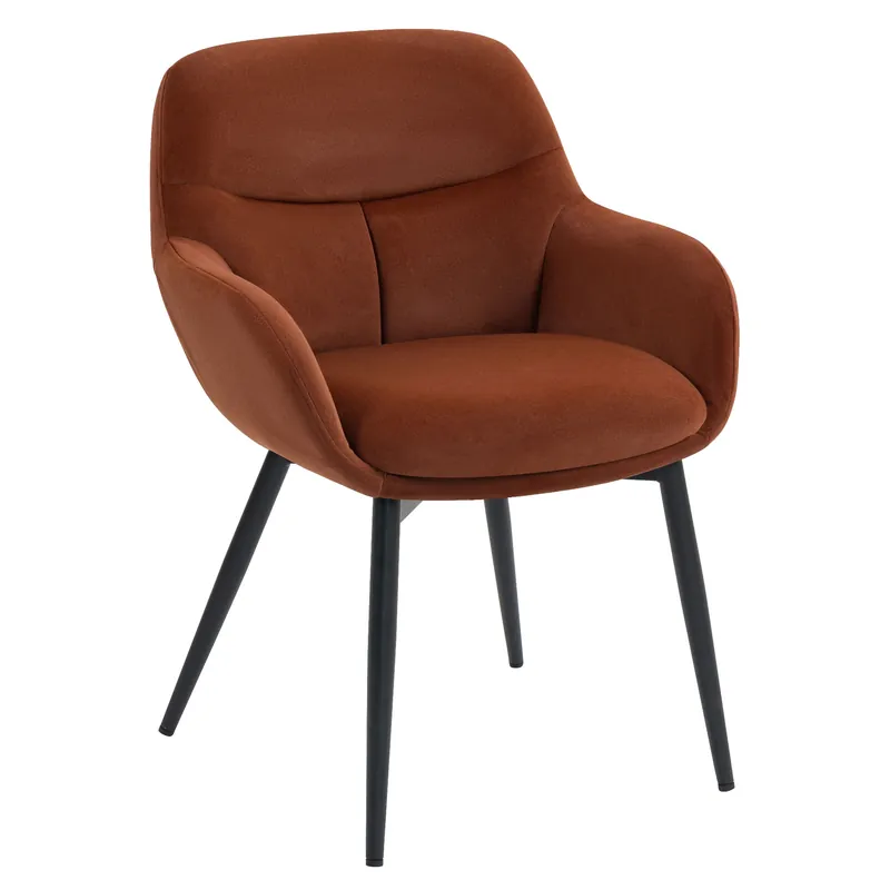 Finale Aktion LEANO | Hotel Stuhl | Samt | Rot Bronze