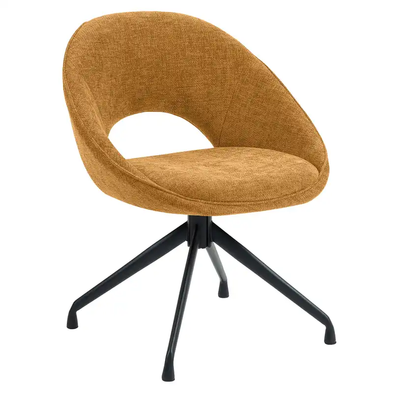 Preiswert LIAM | Hotel Stuhl | Stoff/Textil | Honig Braun | Drehfuß