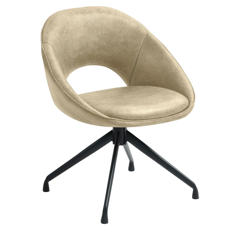 Bestseller LIAM | Hotel Stuhl | Leder | Beige | Drehfuß