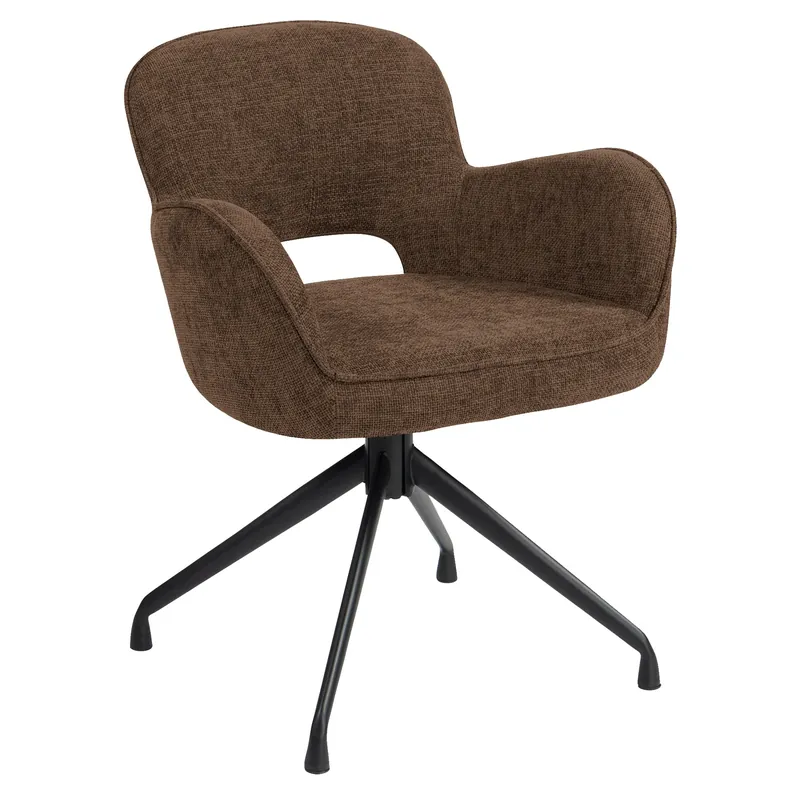 Bestseller ELIF | Hotel Stuhl | Stoff/Textil | Braun | Drehfuß