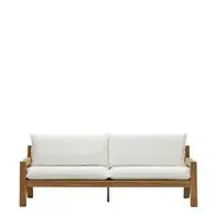 3-Sitzer-Sofa Forcanera 211x 69 x 90 cm weiß braun Sitzgelegenheit Couch Neu Must-Have