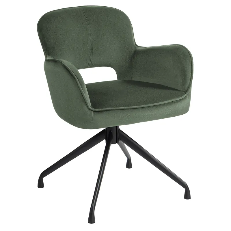 ELIF | Hotel Stuhl | Samt | Grün | Drehfuß Neuheit