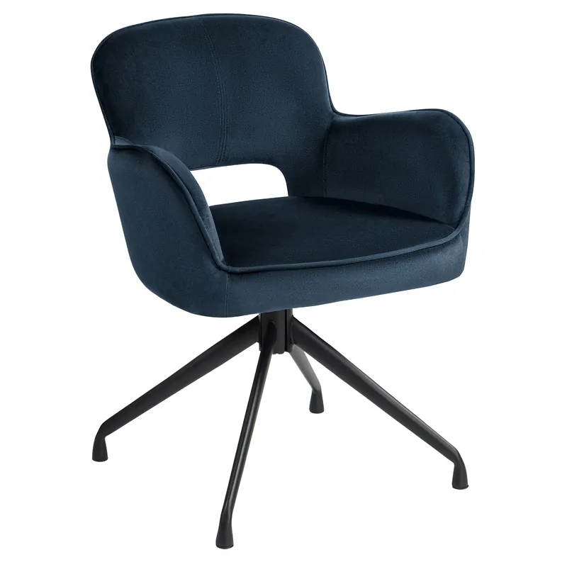 Heißes Angebot ELIF | Hotel Stuhl | Samt | Blau | Drehfuß