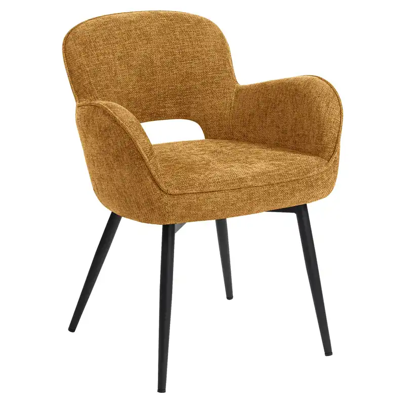 Echt ELIF | Hotel Stuhl | Stoff/Textil | Honig Braun