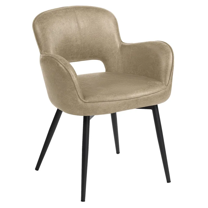 Sichere Zahlung ELIF | Hotel Stuhl | Leder | Beige