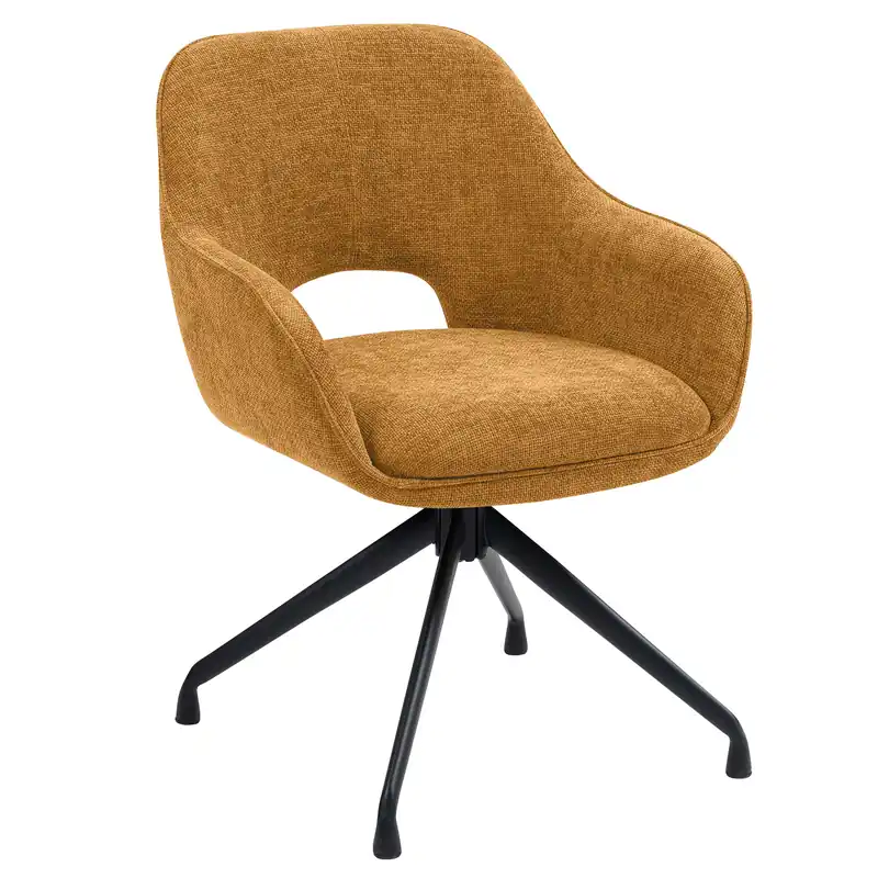 KATARINA | Hotel Stuhl | Stoff/Textil | Honig Braun | Drehfuß Schnäppchen