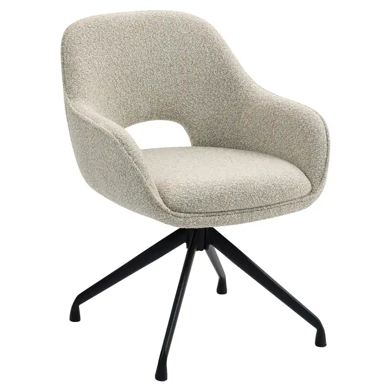 Solange Der Vorrat Reicht KATARINA | Hotel Stuhl | Teddystoff | Beige | Drehfuß