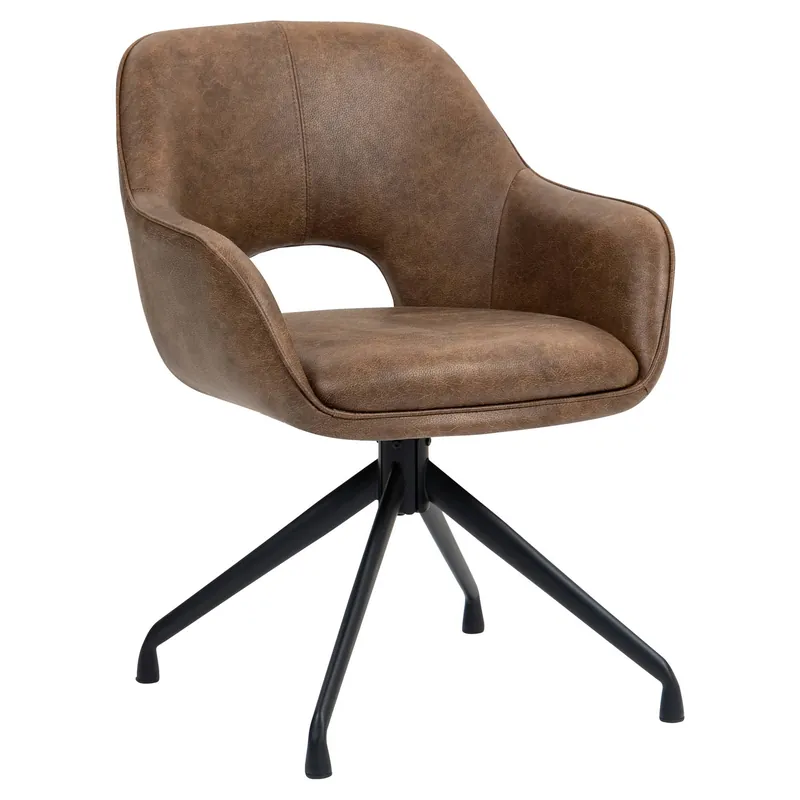 Bestseller KATARINA | Hotel Stuhl | Leder | Braun | Drehfuß