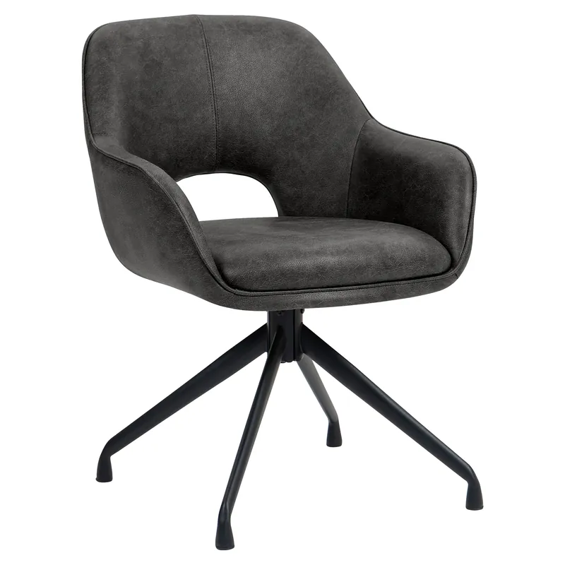 KATARINA | Hotel Stuhl | Leder | Schwarz | Drehfuß Günstig