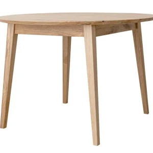 Eichentisch rund Erdre 06 mit 110 cm Durchmesser, aus Massivholz, in Eiche geölt, 110 x 110 cm, Tischplatte 2 cm, hochwertig und natürlich, 4 Standbeine Günstig