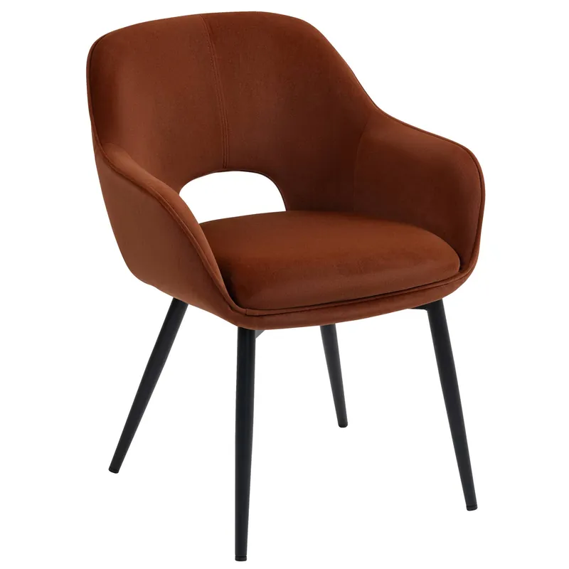 KATARINA | Hotel Stuhl | Samt | Rot Bronze Markenprodukt